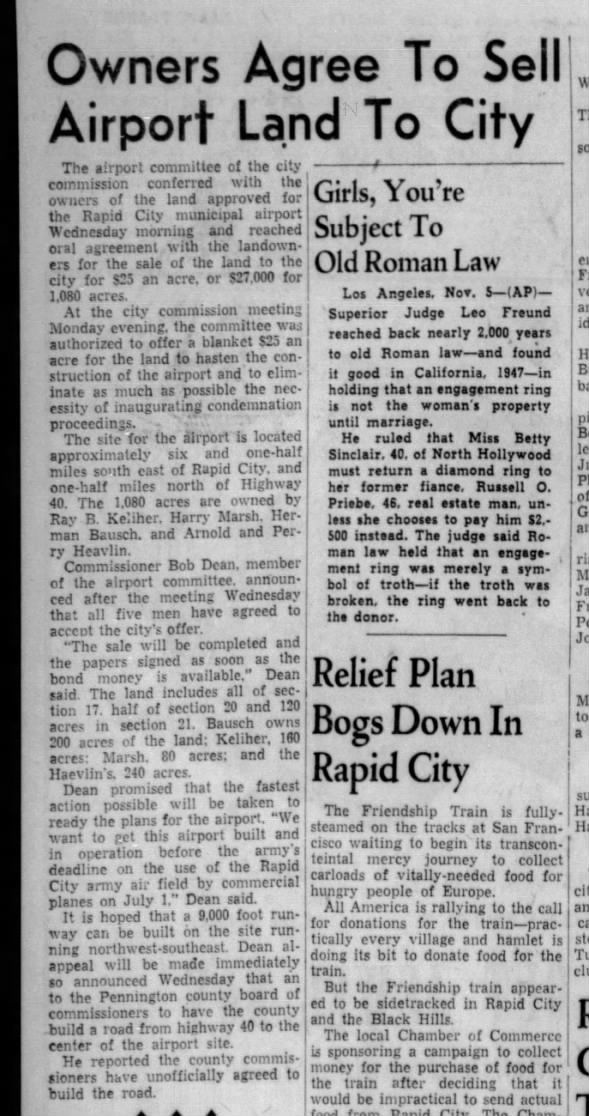 Clipping from Rapid City Journal